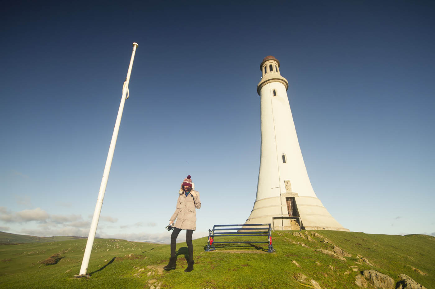 Girl and lighthouse