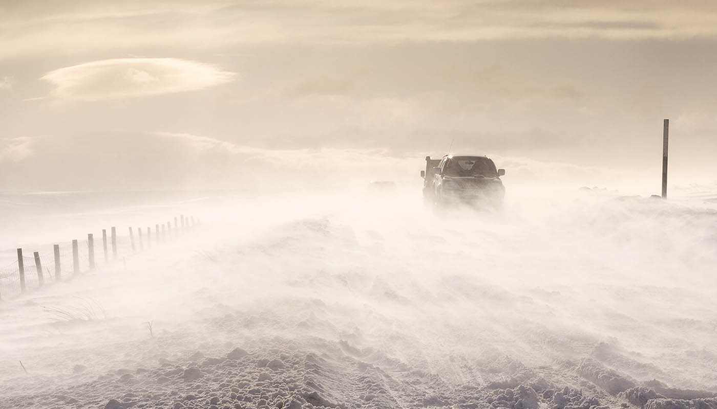 Where it snows sideways